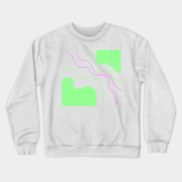 Green pink watercolor abstract art design Crewneck Sweatshirt by Artistic_st